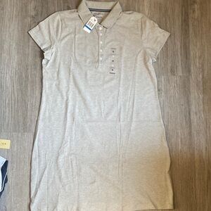 Nautica Gray Fitted Polo Dress